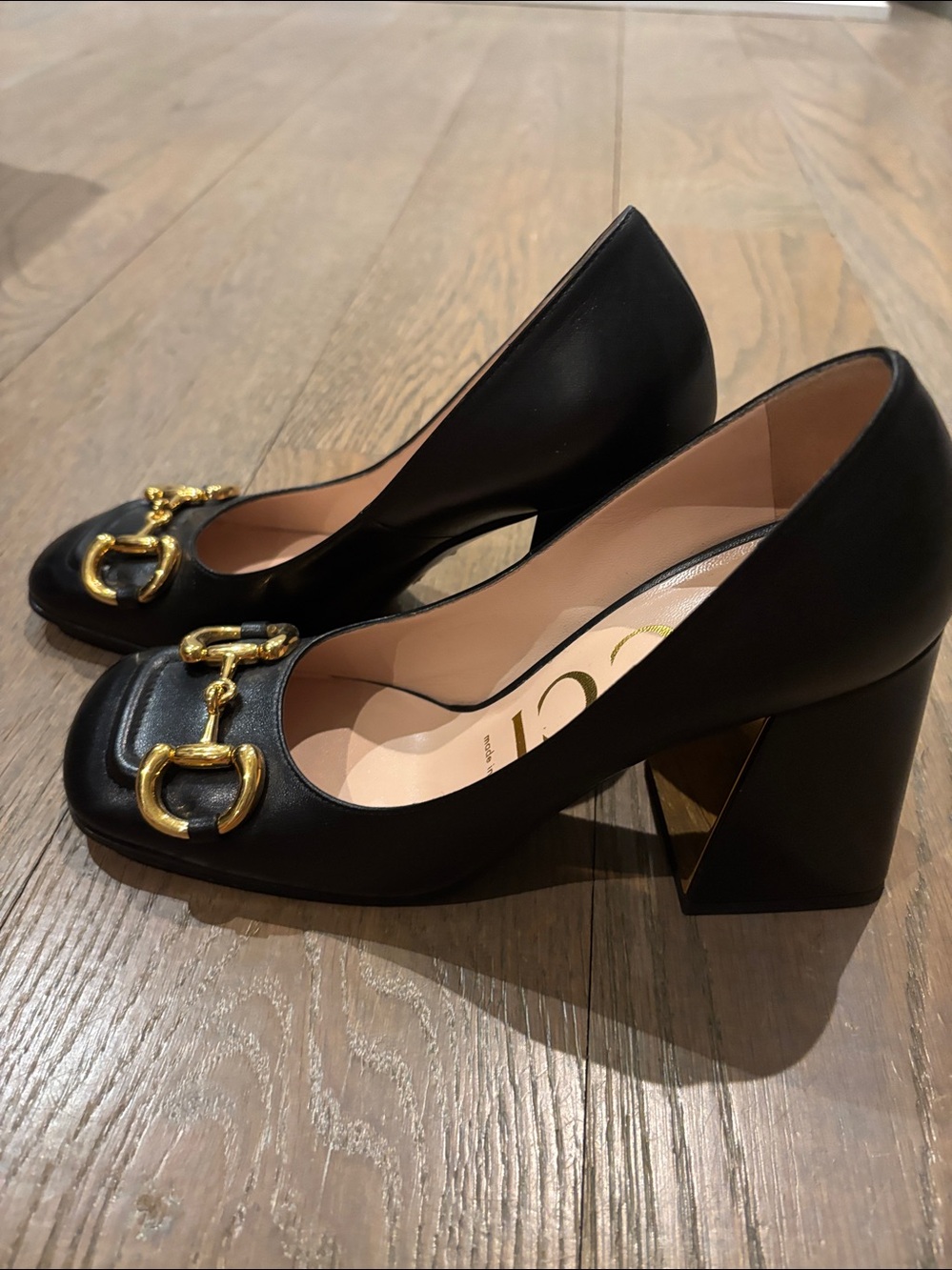Gucci Women's Black Leather Horsebit Pumps 36 - Picture 4 of 8